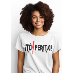 Camiseta Tó Perita estilo Rock, expresión típica malagueña de la población Malaguita. Significa algo que está muy bien