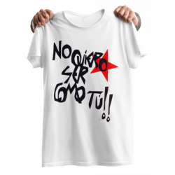 Camiseta Extremoduro No quiero ser como tú - logo con estrella roja, ideal como regalo para los fans del grupo de Rock y de Robe