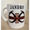 Taza Héroes del Silencio Senderos de Traición personalizada con el nombre. Regalo ideal para cumpleaños