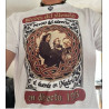 Camiseta Héroes del Silencio El Duende en Madrid. Camiseta con diseño de la imagen del disco vinilo picture Disc en directo