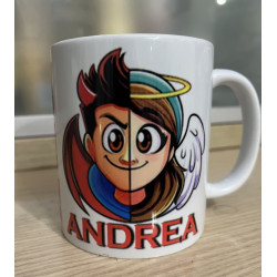 Taza personalizada Arta Game Artamonio con el nombre que quieras, ideal como regalo de cumpleaños, navidad, para niñas y niños