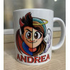 Taza personalizada Arta Game Artamonio con el nombre que quieras, ideal como regalo de cumpleaños, navidad, para niñas y niños