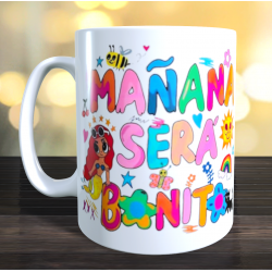 Taza Karol G personalizada -  mañana será bonito - con el nombre que quieras. El regalo ideal para los fans de la cantante