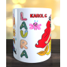 Taza Karol G personalizada -  mañana será bonito - con el nombre que quieras. El regalo ideal para los fans de la cantante