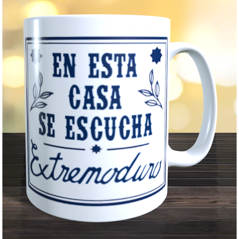 Taza en esta casa se escucha Extremoduro