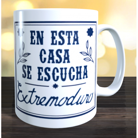 Taza en esta casa se escucha Extremoduro