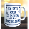 Taza En esta casa se escucha Héroes del Silencio