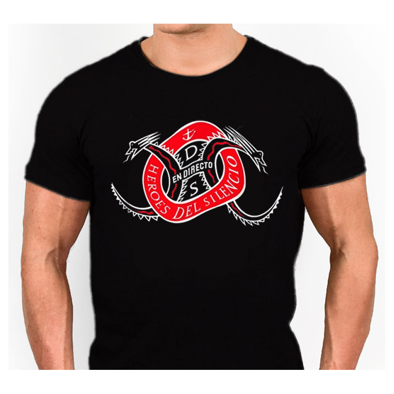 Camiseta heroes del silencio logo El mar no cesa en directo