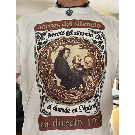 Camiseta Héroes del Silencio El Duende en Madrid. Camiseta con diseño de la imagen del disco vinilo picture Disc en directo