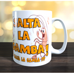 Taza salta la gamba - la isla de las tentaciones - Montoya, Frase viral del concursante Sevillano. El regalo ideal