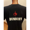 Camiseta Bunbury logo corazón de color negra. Diseños en delantera + mangas + espalda. Ideal como regalo para los fans