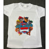 Camiseta La Patrulla Canina personalizada con el nombre. Una idea de regalo para cumpleaños  de sus dibujos animados