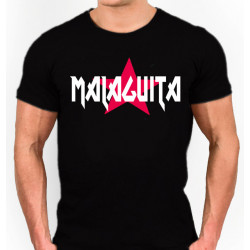 Camiseta MALAGUITA estilo Rock Star. Camiseta de Málaga al estilo Malaguita más informal de estilo moderno Rockero