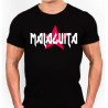 Camiseta MALAGUITA estilo Rock Star. Camiseta de Málaga al estilo Malaguita más informal de estilo moderno Rockero