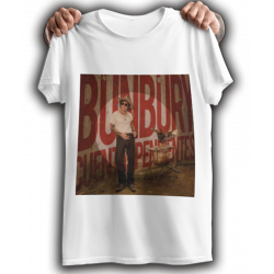 Camiseta Bunbury cuentas pendientes de color blanco. Nuevo disco de Bunbury. Ideal como regalo cuándo tengas que hacer un regalo
