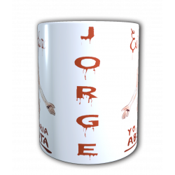 Taza Extremoduro yo minoría absoluta personalizada con el nombre - Estilo dibujo. El regalo ideal si tienes que hacer un regalo