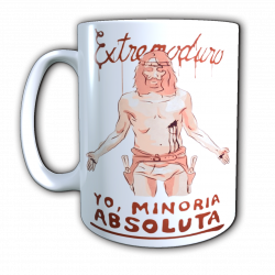 Taza Extremoduro yo minoría absoluta personalizada con el nombre - Dibujo