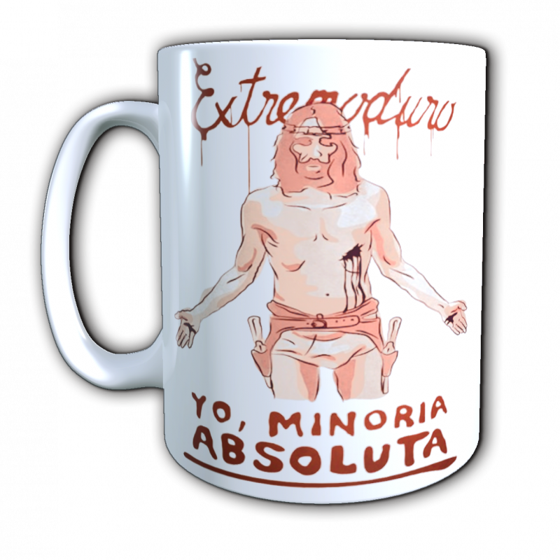 Taza Extremoduro yo minoría absoluta personalizada con el nombre - Dibujo