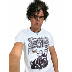Camisetas Héroes del Silencio diseño mezcla Senderos de traición y el espíritu del vino. Diseño exclusivo Malaguitas.com