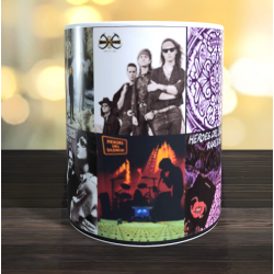 Taza discos vinilo Héroes del Silencio. Bonita taza con la imagen de algunos discos vinilos del grupo de Rock de Zaragoza