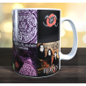 Taza discos vinilo Héroes del Silencio. Bonita taza con la imagen de algunos discos vinilos del grupo de Rock de Zaragoza