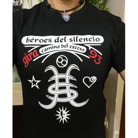 Camiseta Héroes del Silencio gira El camino del Exceso 93 (en la espada no tiene ningún diseño). Camiseta ideal como regalo