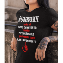 Camiseta Bunbury todo el puto concierto con la puta cámara