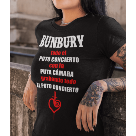 Camiseta Bunbury todo el puto concierto con la puta cámara