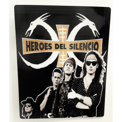Placa aluminio Héroes del Silencio decorativa estilo Senderos de Traición