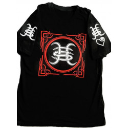 Camiseta Héroes del Silencio diseño El espíritu del vino impresión en delantera, mangas y espalada