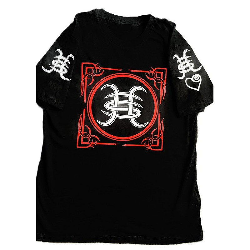 Camiseta Héroes del Silencio diseño El espíritu del vino impresión en delantera, mangas y espalada