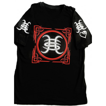 Camiseta Héroes del Silencio diseño El espíritu del vino impresión en delantera, mangas y espalada