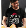 Camiseta Héroes del Silencio - con la frase "Todo arde si le aplicas la chispa adecuada" de la canción La Chispa adecuada