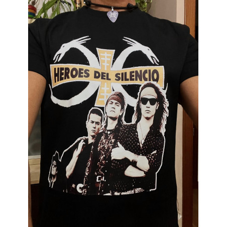 Camiseta Héroes del Silencio Senderos diseño Senderos de Traición + logo