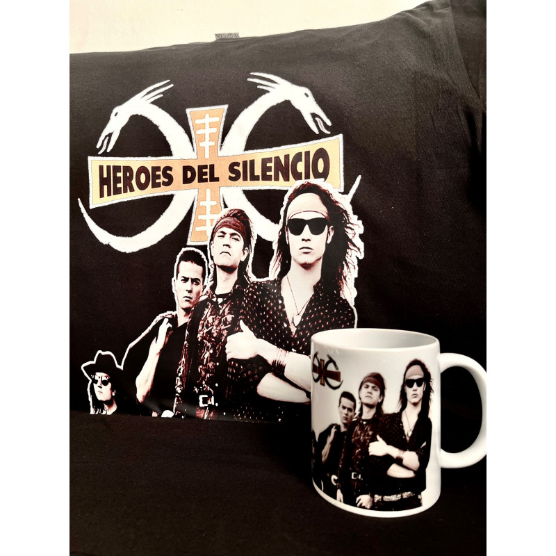Camiseta y taza Héroes del Silencio estilo Senderos de Traición
