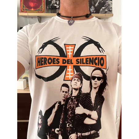 Camiseta Héroes del Silencio estilo Senderos de Traición logo