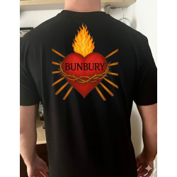 Camiseta Bunbury corazón sagrado en pecho y  espalda