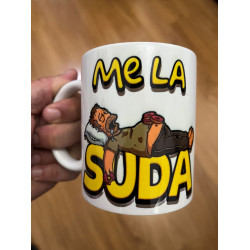 Taza Me la suda estilo meme broma humor