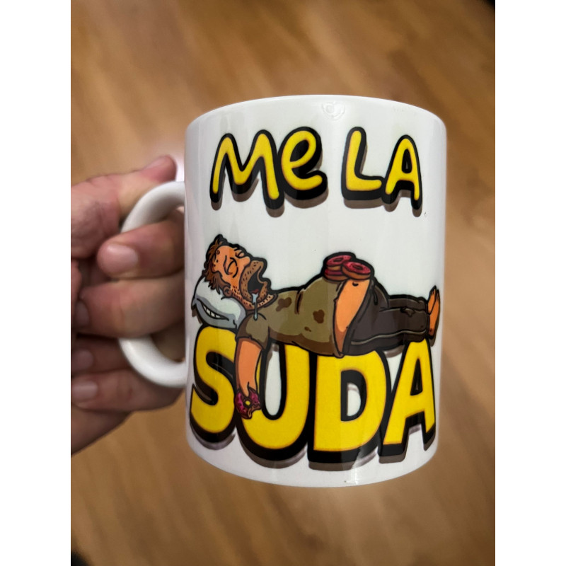 Taza Me la suda estilo meme broma humor