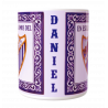 Taza En esta casa somos del Málaga CF personalizada con el nombre que quieras