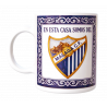 Taza En esta casa somos del Málaga CF personalizada con el nombre