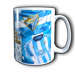 Taza Málaga C.F. personalizada con el nombre