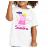 Camiseta Peppa Pig personalizada con el nombre para cumpleaños