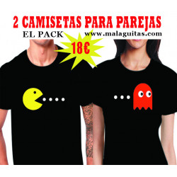 Camisetas para parejas comecocos PAC MAN