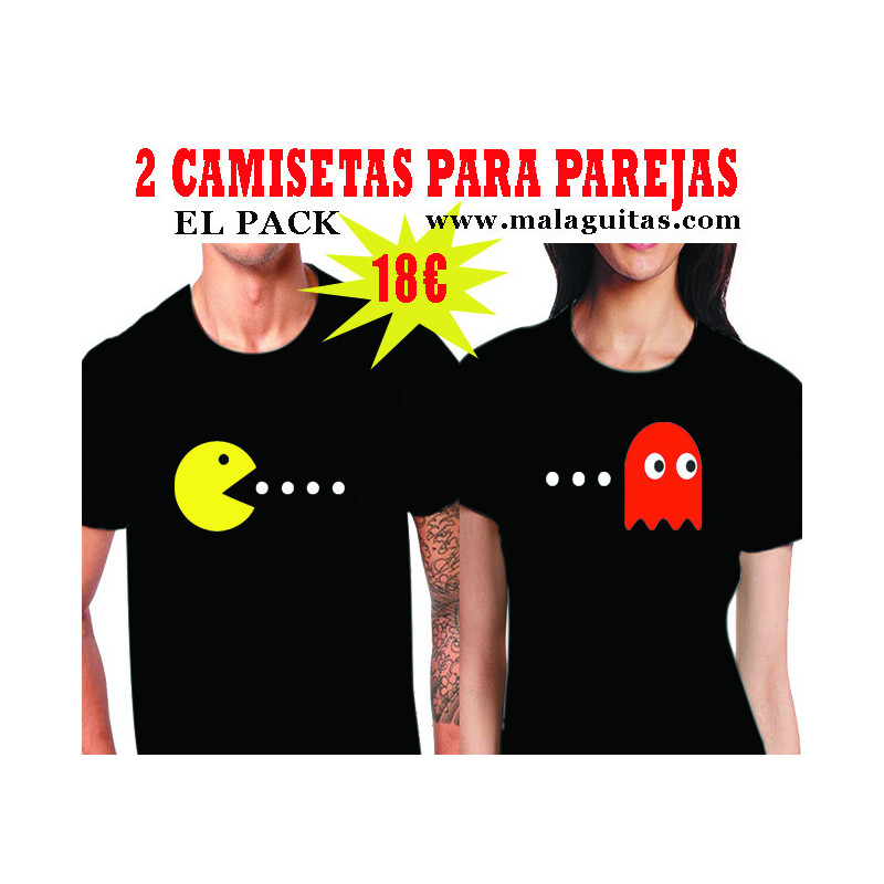 Camisetas para parejas comecocos PAC MAN
