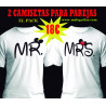 Camisetas para parejas MR y MRS Mickey Mouse y Minnie Mouse