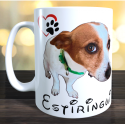 Taza personalizada con la foto de tu perro o mascota con el nombre