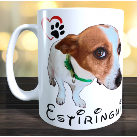 Taza personalizada con la foto de tu perro o mascota con el nombre
