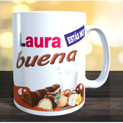 Taza personalizada Kinder Bueno con el nombre