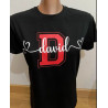 Camiseta personalizada con la inicial y el nombre